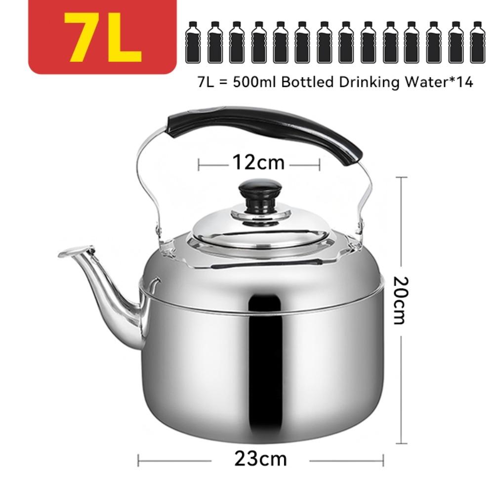Large Diameter Spout Stovetop Water Boiler Anti Burn Handle Water Heating Kettle Water Boiling
