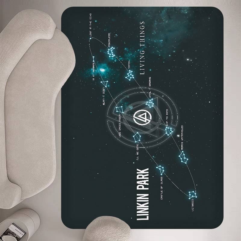 L-Linkin P-Park Band Room Mats Anti-slip Absorb Water Long Strip Cushion Bedroon Mat Household Carpets