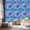 Ink blue, turquoise, purple and lavender wallpaper 50x1000