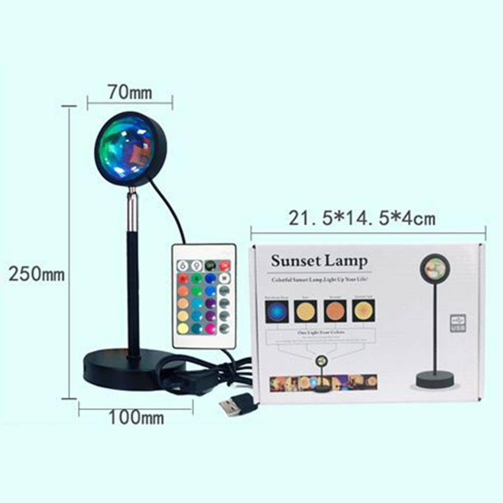 Sunset Lamp Projector Rotatable Lamp Head Sunset Projection Light Remote 16 RGB