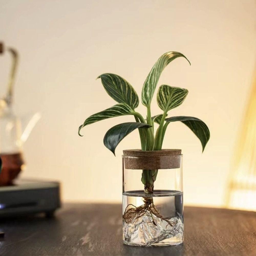 Thickened Hydroponic Flower Holder Glass Flower Pot Mountain Viewing Bottle Dried Flower