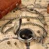 Unique Pocket Watch Set Vintage Round Pocket Watch Case with Dices Pocket Chain for Fashionistas Gamers