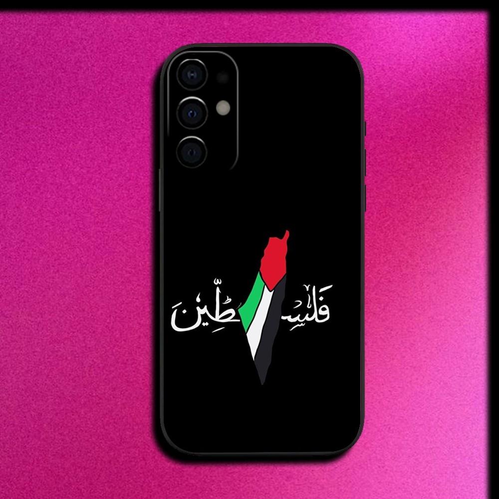 Чехол для телефона с картой и флагом Палестины P-Palestine-es-F для Samsung S25,S24,S21,S22,S23,S30,Ultra,S20,Plus,Fe,Lite,Note,10,9,5G Черный