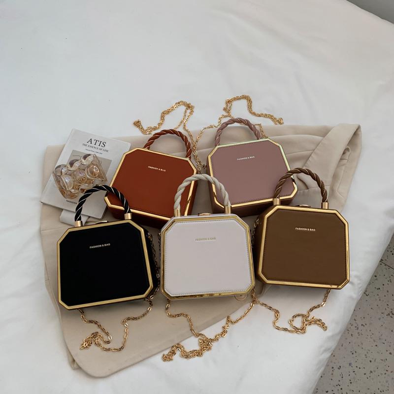 Женская сумка через плечо из искусственной кожи в форме жесткой коробки с короткой веревочной ручкой, 2024, сумки на плечо и кошельки, милая женская дорожная сумка