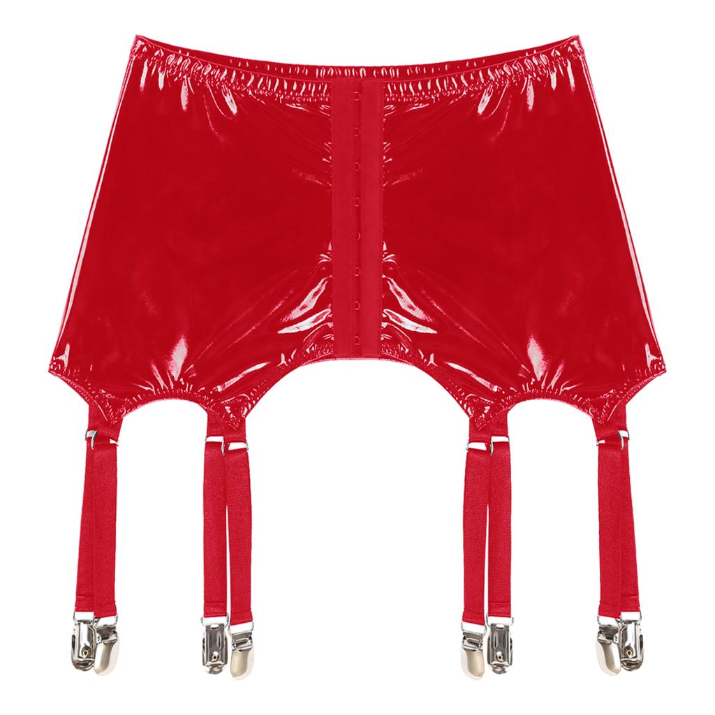 Женские кожаные подвязки для чулок, ремни для чулок с 8 металлическими зажимами, нижнее белье