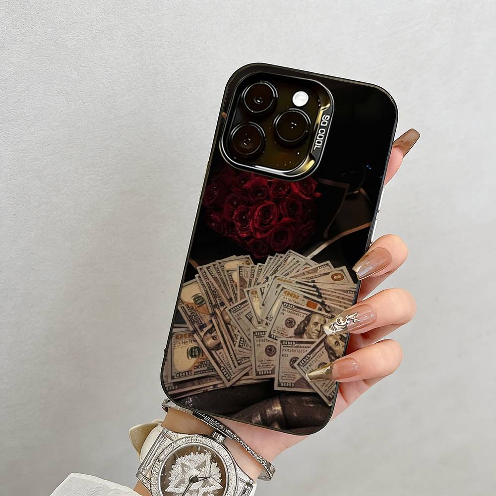 Финансовая свобода Чехол для iPhone 17,16,15,14,13,12,11 Plus,Pro Max,XS,Цветной Посеребренный Внутренний Чехол