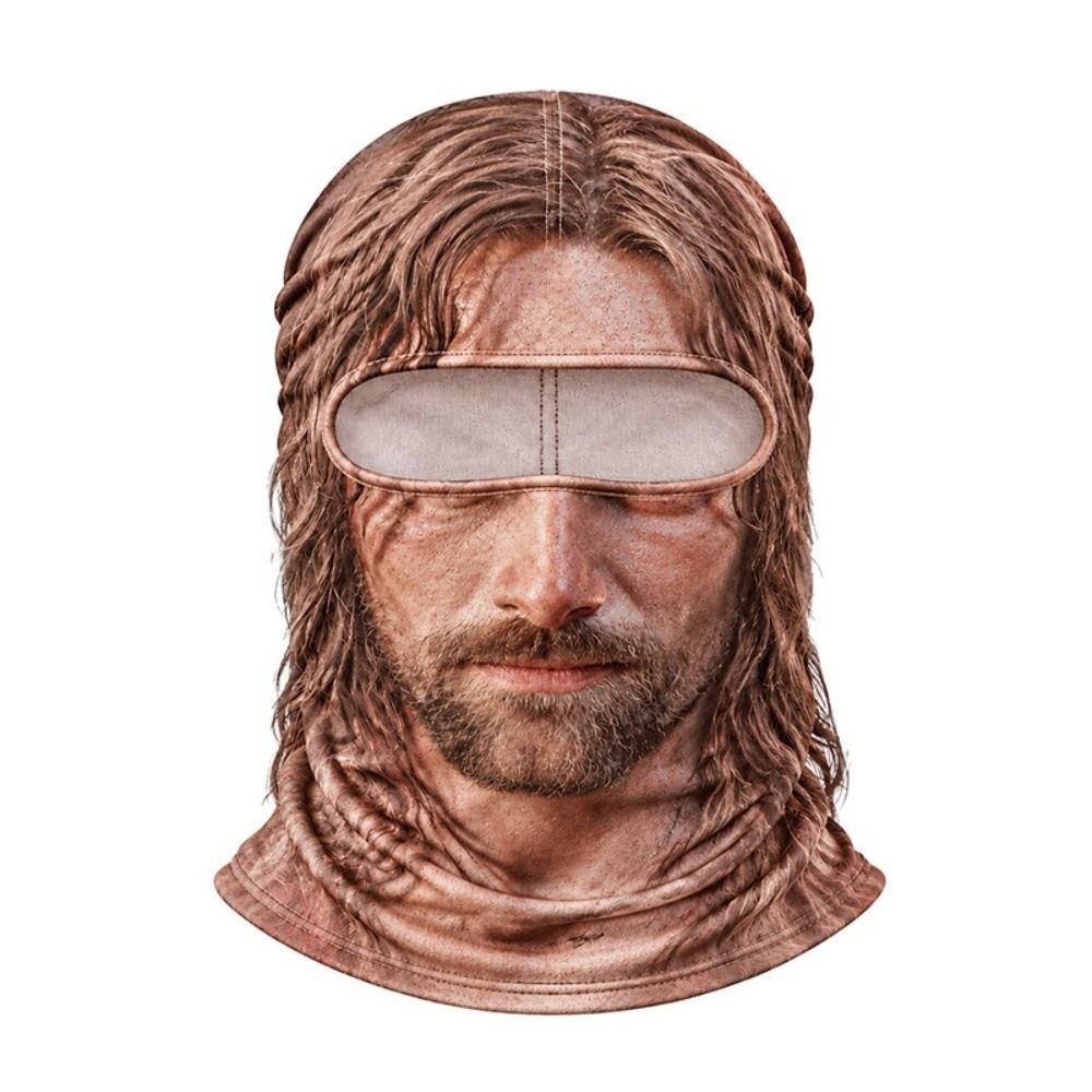 3D Printed Balaclava Ski Mask Windproof Neck Gaiter Prank Full Face Cover Halloween Party