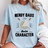 Nerdy Dads Build Character T Shirt Man Dad T Shirts Game Father's Days Gift, Funny Dice TShirt Cotton Short Sleeve Tees Clothes