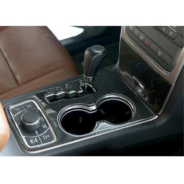 Console Gear Shift Box Cover Trim for Jeep Grand Cherokee 2011-2013 Carbon Fiber