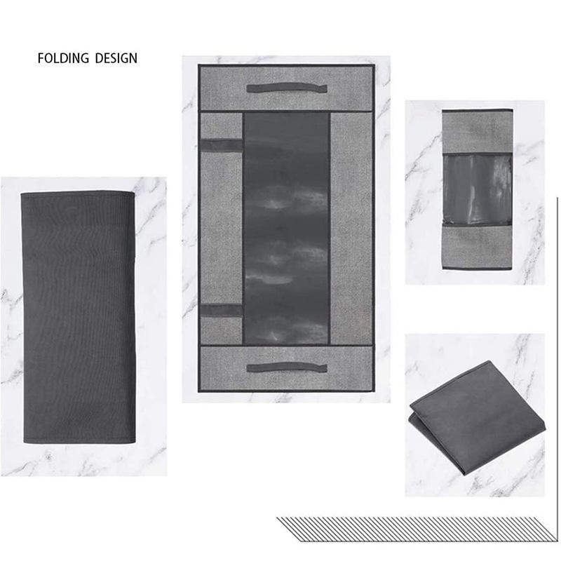 Under the bed quilt storage bag with cover can be folded, can be used for bedding clothes toys with 4 reinforced handle