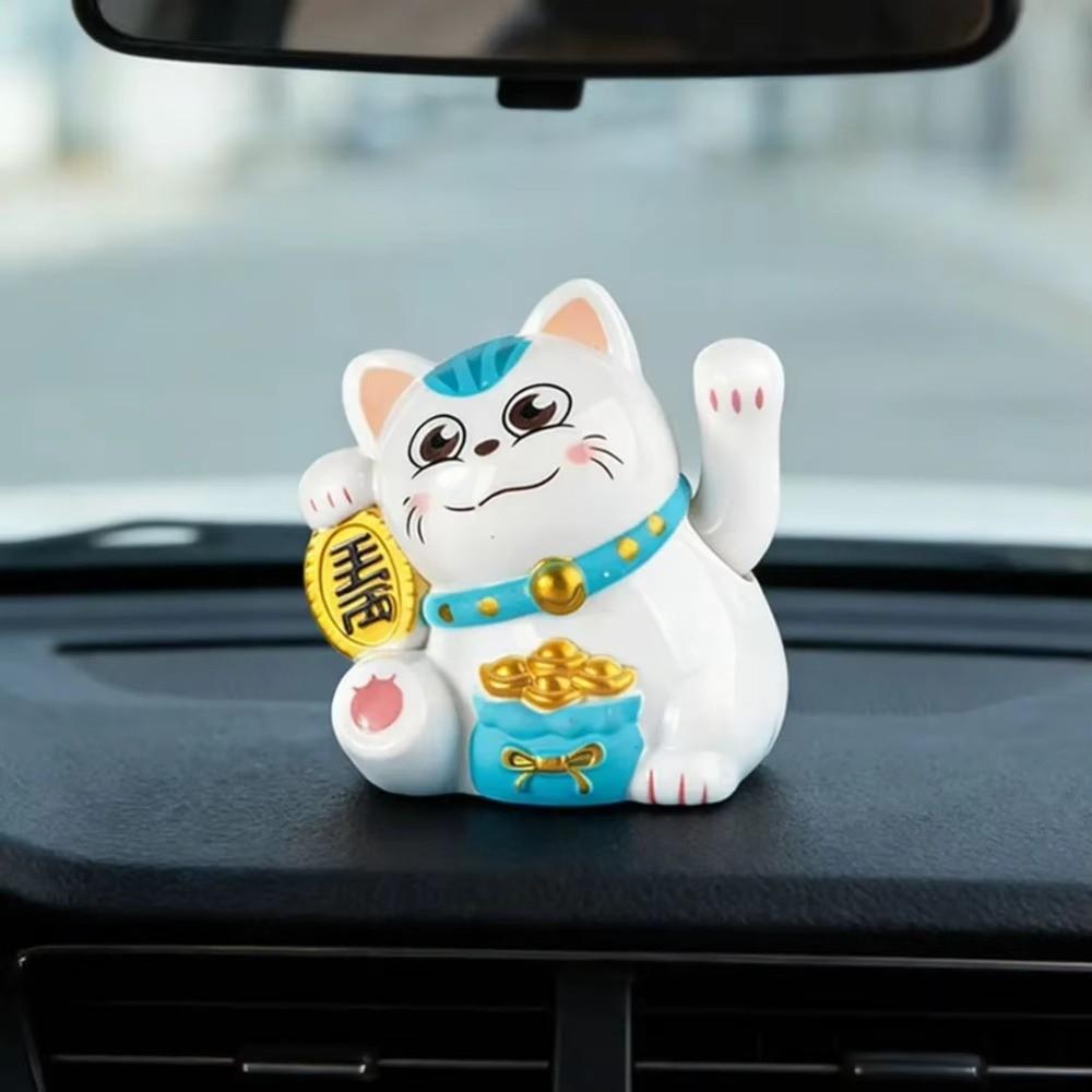 Waving Hand Maneki-neko Welcoming Desktop Ornament Fortune Cat Lucky Cat Figurines  Home Decor