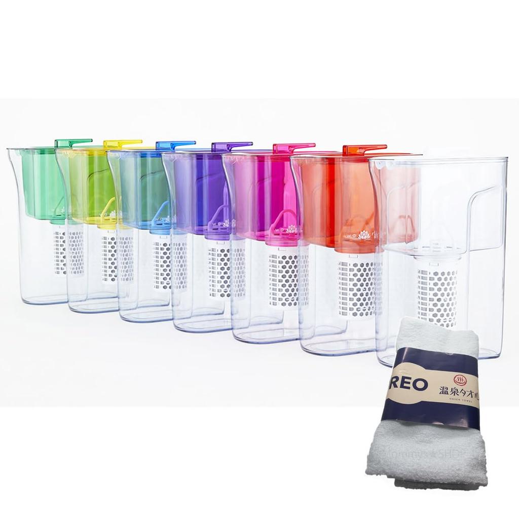 Gaia no Mizu 135 японский лотосовый горшок, очиститель воды с картриджем и оригинальным полотенцем с горячим источником (белый)