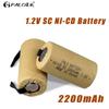Перезаряжаемая батарея 2200 мАч SC 1,2 В 1,2 В Sub C NI-CD с приварными выступами для электрической дрели, отвертки, комбинация BATTERI DIY