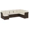 VidaXL Salon de Jardin avec Coussins 8 pcs, Canapés de Terrasse, Ensemble de Meubles de Patio, Mobilier d'Extérieur, Marron 3249892