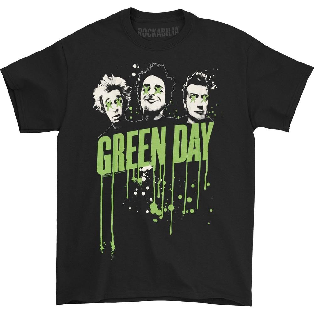 Футболка Green Day Drips Маленькая Черная Унисекс
