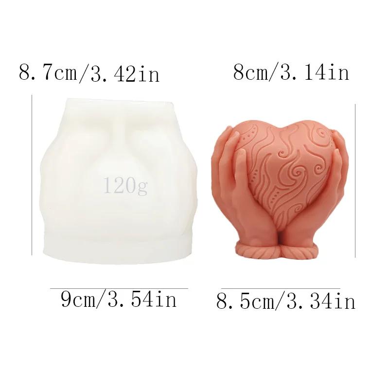 Ручной инструмент для изготовления свечей «Любовь», рельефный узор «Сердце», силиконовая форма для мыла/гипса, свадебный декор для ароматической свечи, подарок на День святого Валентина KTY