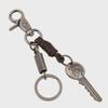 Men's Retro Cowhide Keychain with Alloy Pendant - Popular Tourist Souvenir