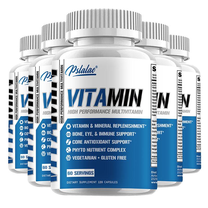Pslalae - Multivitamin and Mineral Supplement Capsules - Bone, Eye, and Immune System Health