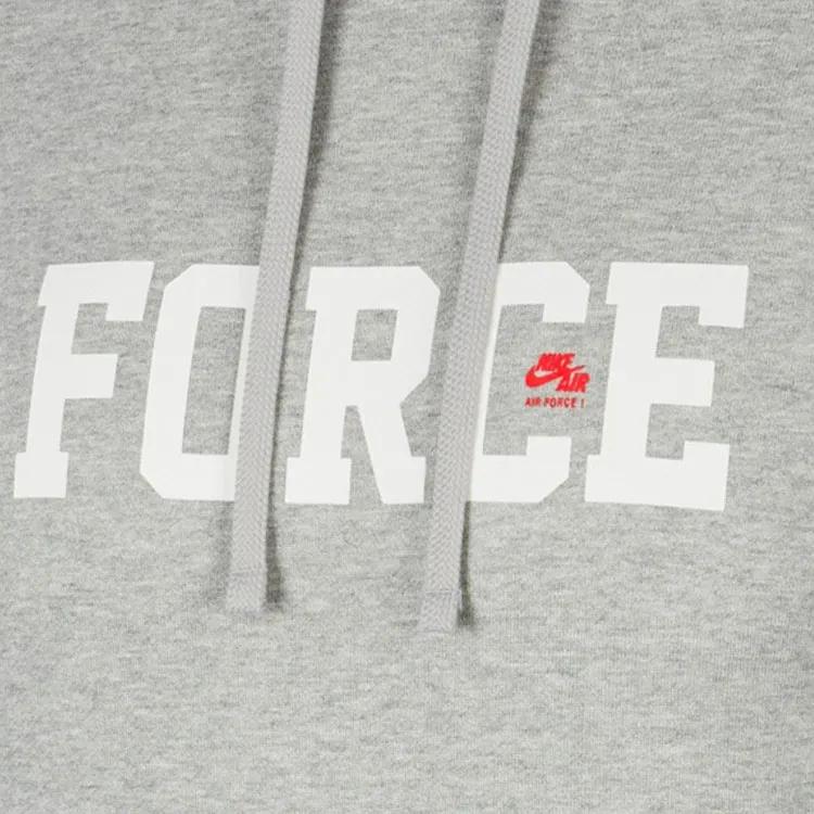 Nike Sweatshirts Men's Gray Hooded Moderate Regular (Unisex) Sweatshirts BQ6357 063