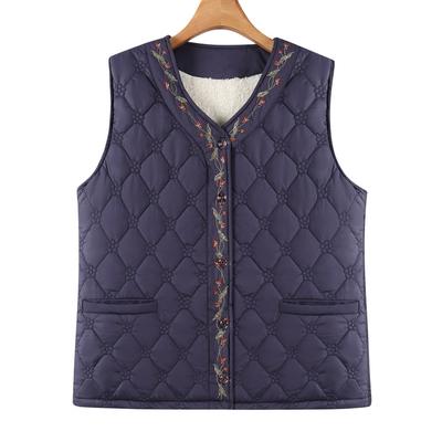 Зимний жилет бабушки с флисом и утолщенный теплый жилет