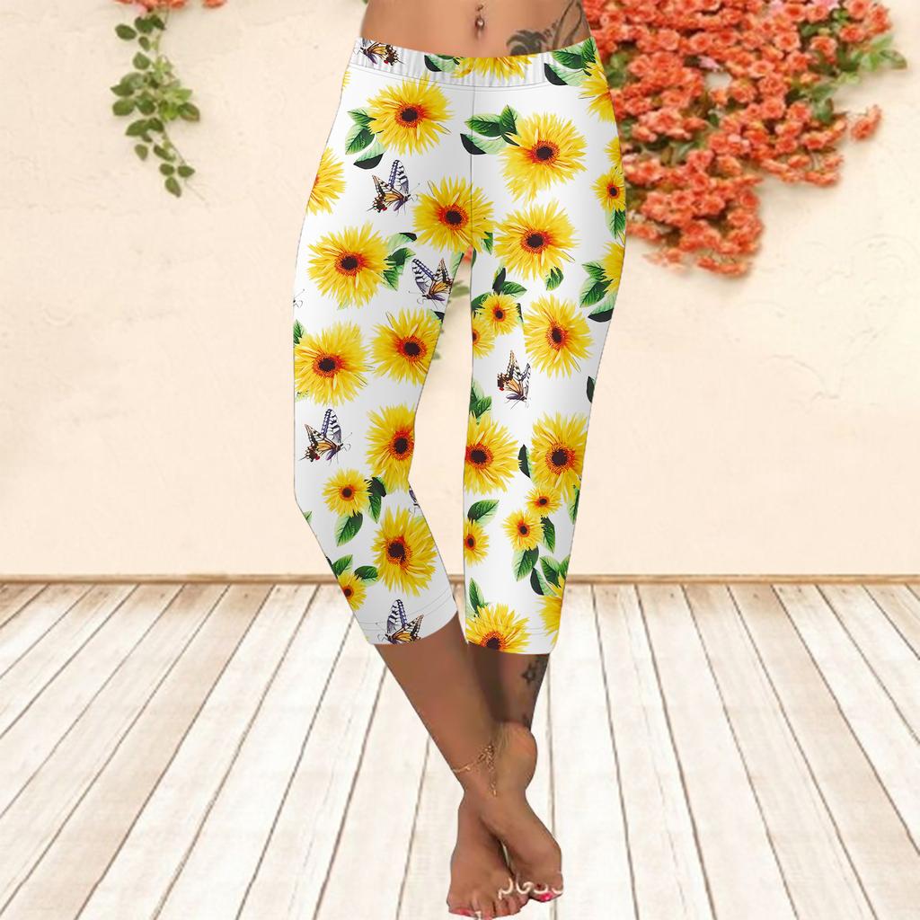 Длинные брюки, летние короткие леггинсы, короткие узкие брюки, леггинсы больших размеров. Женские облегающие синие брюки с 3D цветочным принтом