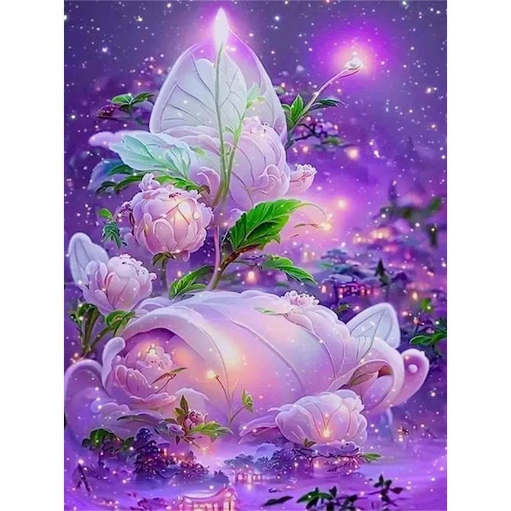 DIY Алмазная картина Экзотический цветок Набор для вышивки крестом Мозаичное искусство Алмазная картина Полный круг Алмазное украшение для дома