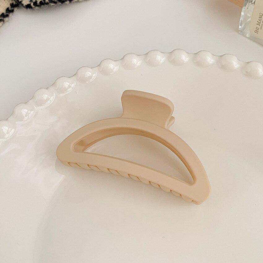 1pcs Korean Coffee Large Hair Claws Acrylic Hairpins Barrette Crab Hair Clips Headwear for Women Girls Braiders Hair Accessories