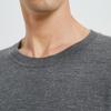 Hengyuanxiang Men's Fine Spun Pure Cashmere Round Neck Sweater