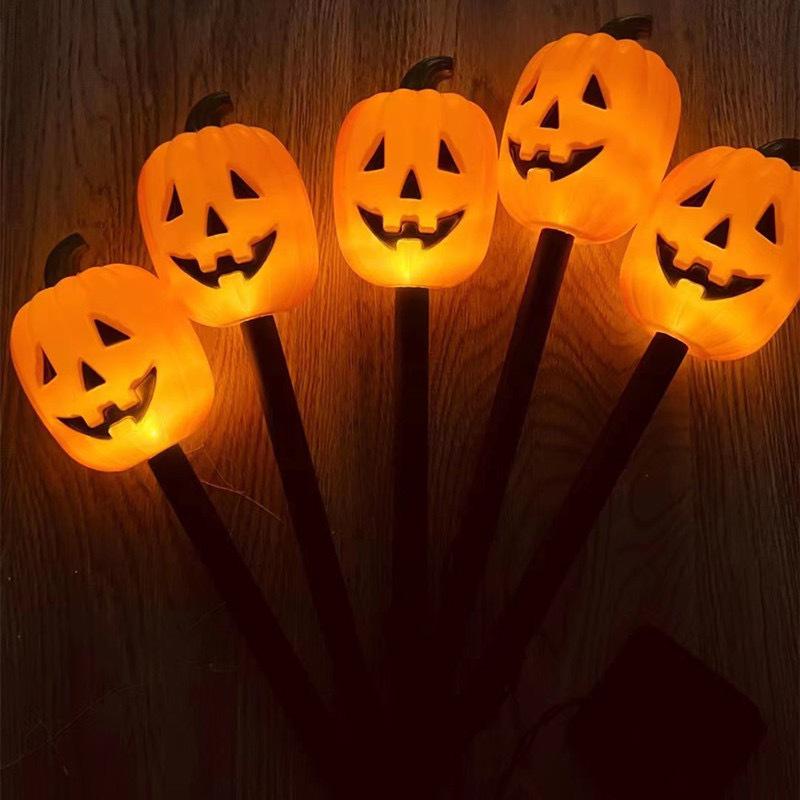 Solar LED Halloween Pumpkin Lantern for Outdoor Garden - Waterproof Decoration