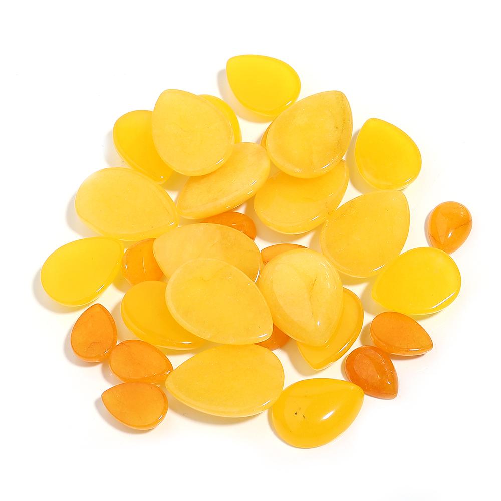 LOULEUR WaterDrop Natural Stone Cabochon For Jewelry Making Tiger Eye Amethyst Lapis Lazuli Agate Stone Beads for Handwork