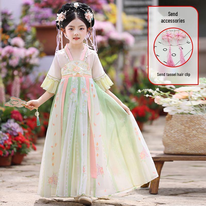 Новое платье-принцесса в стиле Ханьфу 2026 года: Древнекитайский birthday outfit для девочек, вдохновленный феями