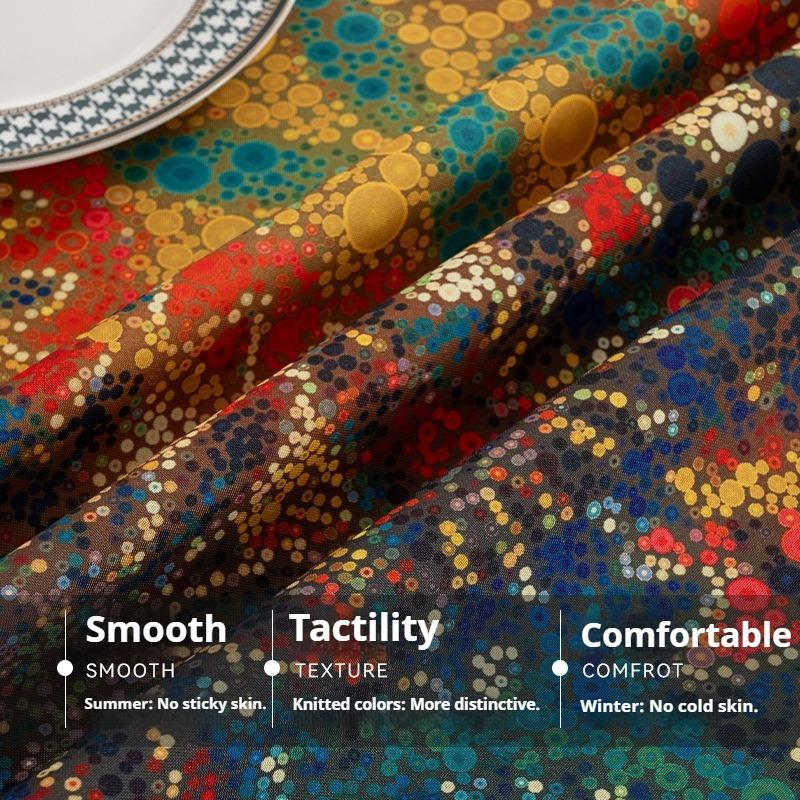 Красочная скатерть с кисточками, печатная, пыленепроницаемая, водонепроницаемая, бытовая, прямоугольная, чехол для кофейного столика