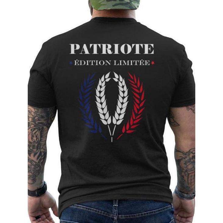 Men'S T-Shirt Featuring The French Flag - Back Design Includes The Text 'La Patrie' - Made from Soft, Breathable - Available in Red, White, And Blue