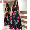 Elegant Spring Autumn Women Dress Casual Bohmia Flower Print Maxi Dresses Hollow Out Dress Plus Size