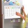 1 Set Magnetic Message Board Refrigerator Magnet Erasable Writing Surface Weekly Planner Kitchen