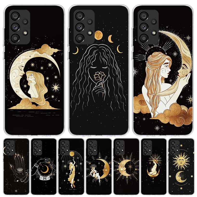 Witches Moon Tarot Mystery Totem Phone Case For Samsung Galaxy A13 A14 A15 A16 A53 A54 A55 A56 A33 A34 A35 A36 A23 A24 A25 A26 A