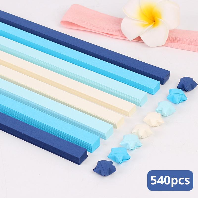 540 шт. градиент цвета серии звезда оригами длинная полоска оригами DIY креативное оригами предметы ручной работы домашний декор