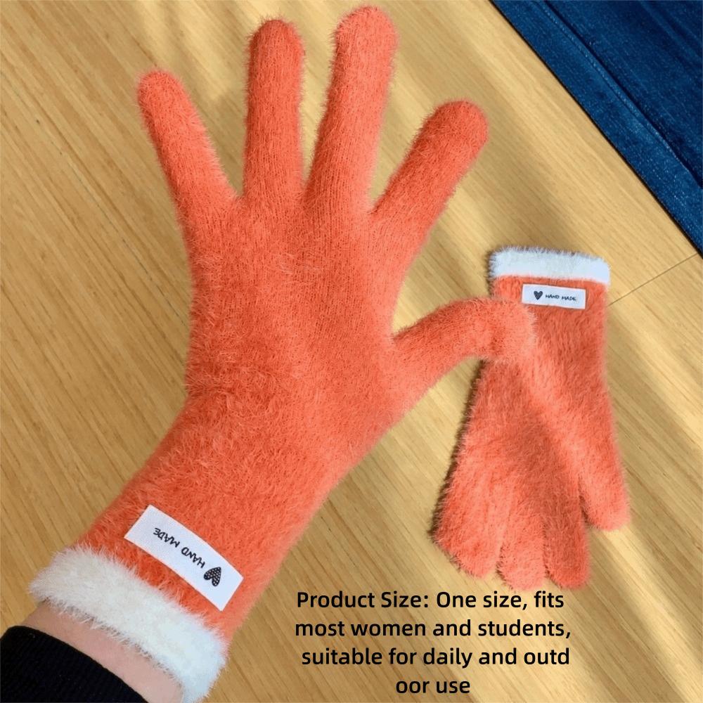Windproof Winter Warm Gloves Thermal Thick Touch Screen Gloves Full Finger Gloves For Students