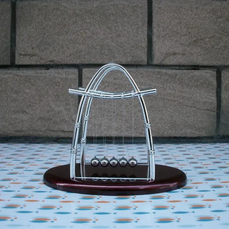 Колыбель Ньютона Стальной Балансирующий Шар Настольное Украшение Вращающийся Вечный Двигатель Физическая Наука Маятник Игрушка Ремесло Домашний Декор