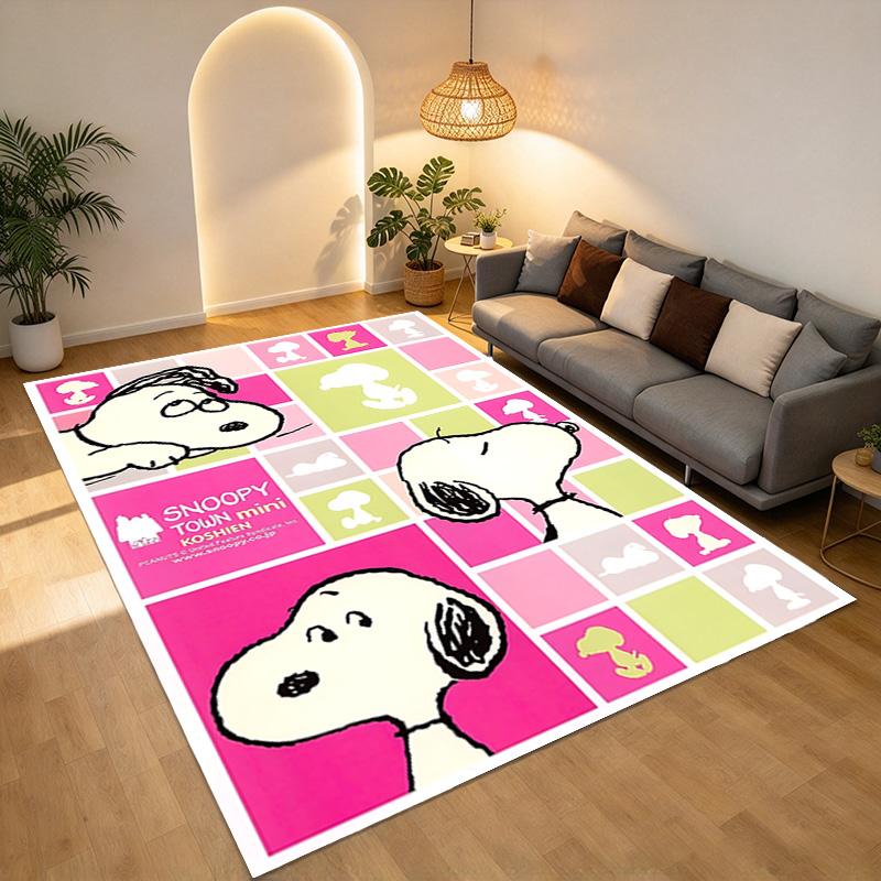Snoopy Party Living Room Nonslip Area Rug Soft Carpet For Bedroom Game Playroom Sofa Office Home Decor Doormat Christmas Gift C926808
