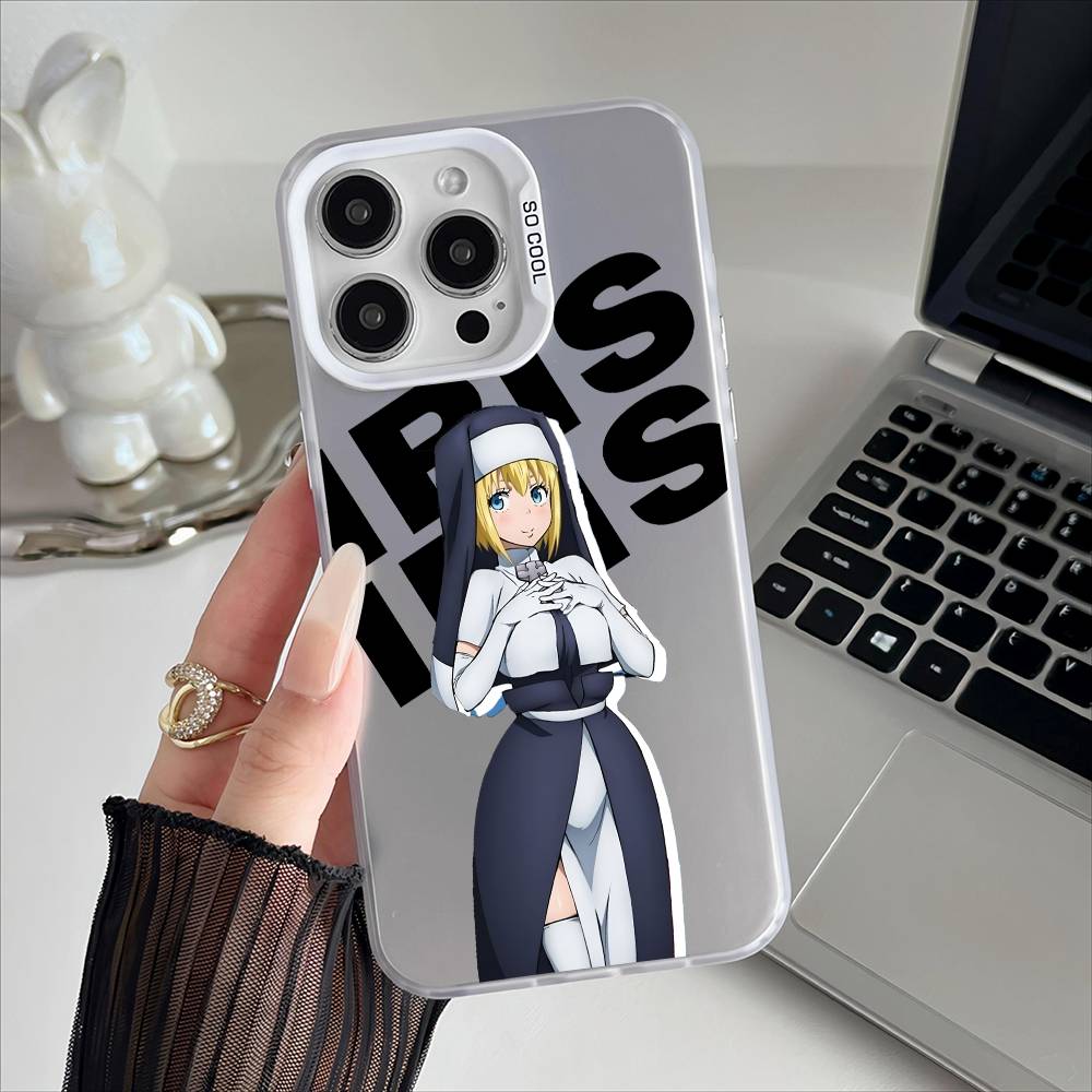 Anime Fireforce Phone Case For IPhone 16 15 14 13 12 17 Pro Max Special Metal Silver Button Electroplated Mobile Device