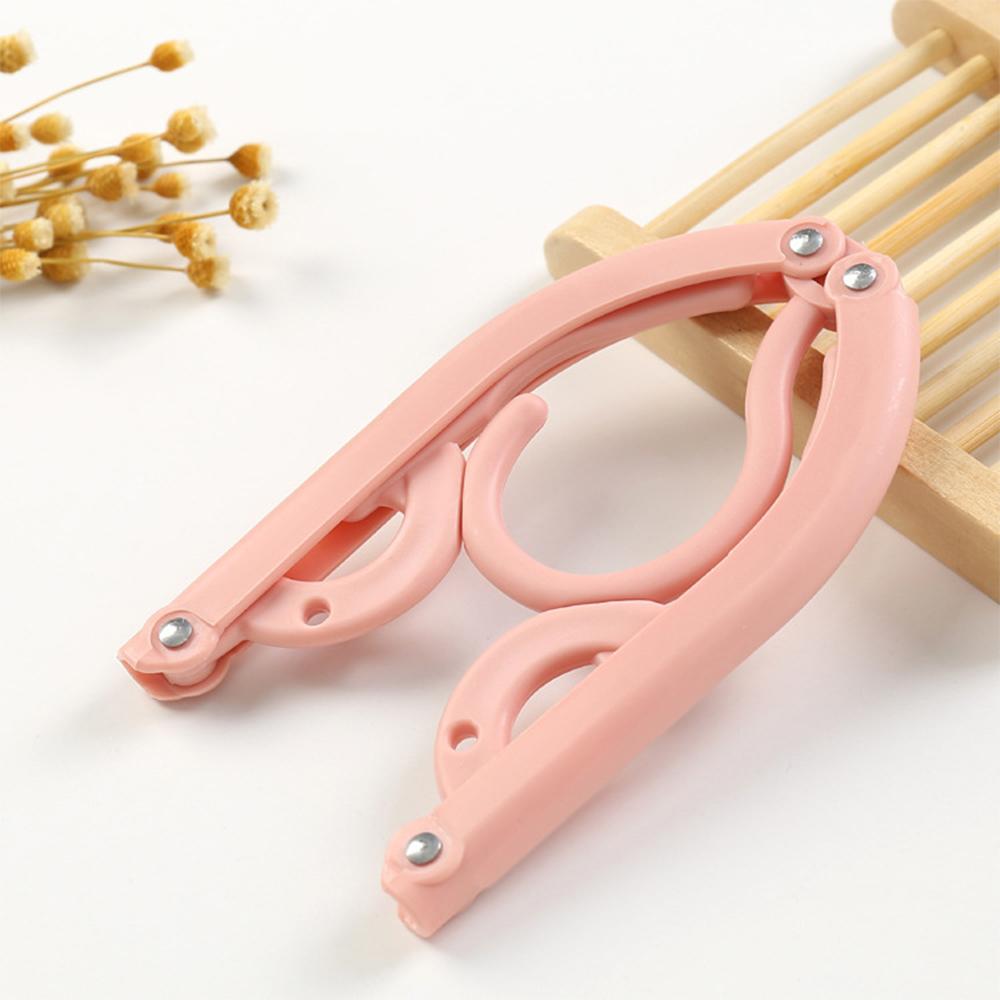 10PCS Foldable Plastic Hooks - Space Saving Travel Clothes Hanger for Wardrobe