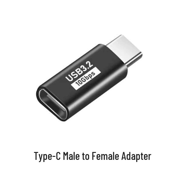 USB-адаптер типа C: Папа-Мама-Папа-Мама, Г-образный Thunderbolt 3 под углом 90° для компьютеров