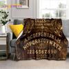 Gothic Ouija Tarot Witchcraft Horror Skull Blanket,Flannel Throw Blanket for Halloween Bedroom Bed Sofa Picnic Hiking Cover Gift