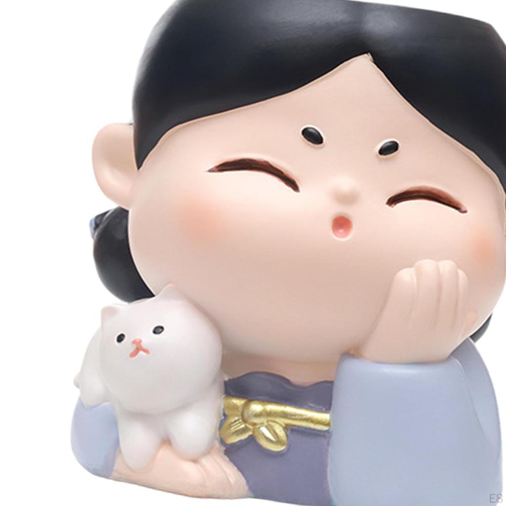 Цветочный горшок с очаровательной головой девушки — декор для дома и сада