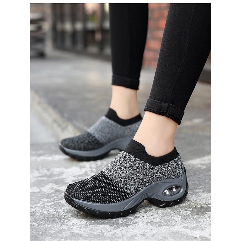 Женская спортивная обувь для путешествий и походов, повседневная обувь на воздушной подушке, увеличивающая рост, для улицы