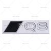 New 3D S8 Q8 SQ8 Adhesive Metal Alloy Emblem Car Body Rear Trunk Badge Auto Accessory For B S8 Q8 SQ8