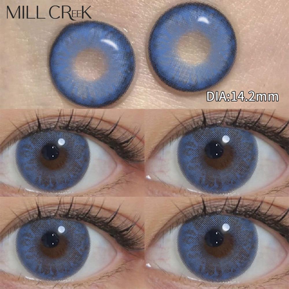 MILL CREEK 1 пара однолетних цветных фиолетовых контактных линз для близорукости по рецепту Eye Power(0~-8.00) 14,2 ~ 14,5 мм, высококачественный макияж для глаз, красота, макияж для учеников