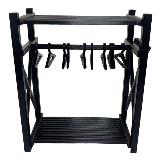 Мини кукольный шкаф с 10 вешалками Шкаф для хранения кукольной одежды для демонстрации Аксессуары для кукольного домика