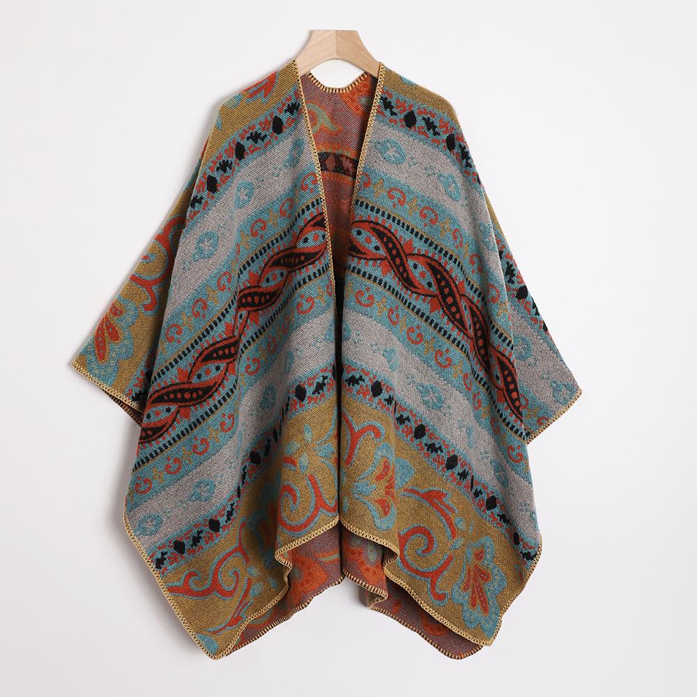 Дышащая, теплая и универсальная домашняя, осенне-зимняя женская шаль для путешествий, толстый плащ, одеяло с кондиционером